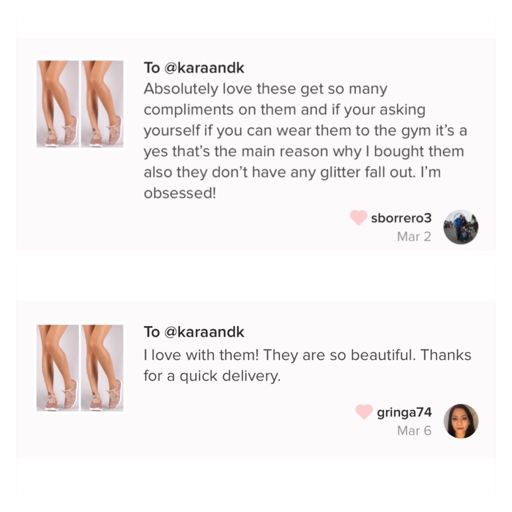 Restocked- Rose Gold Glitter Sneakers, Gym Shoes - Picture 3 of 8